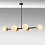 Opviq Fazli - 10485 Lámpara de araña ajustable en Negro, Antiguo y Crema
